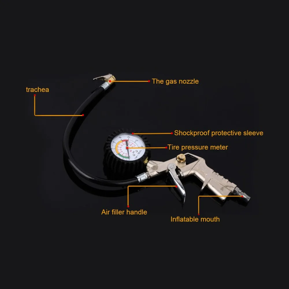 Практичный Многофункциональный манометр для автомобильных шин, цифровой манометр для шин, инструменты для ремонта шин для автомобиля, мотоцикла, автомобиля