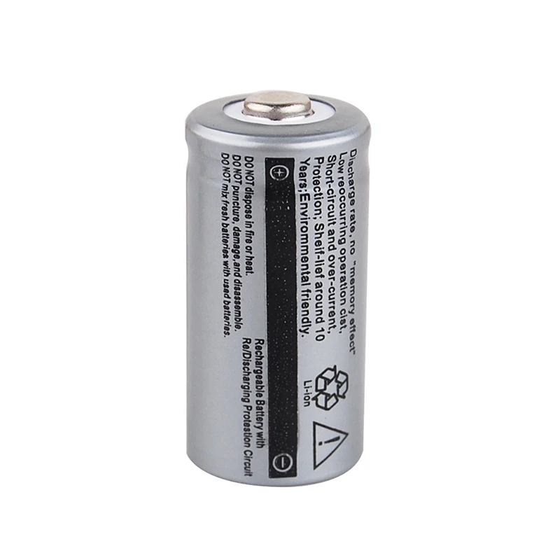 20 шт CR123A 3 7 V 2500 мА/ч 16340 Батарея Li Ion Перезаряжаемые батареи светодиодный фонарик