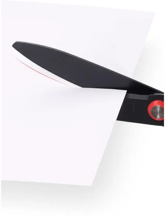 KOKUYO ножницы для бумаги Скрапбукинг ножницы безопасные антипригарные Фтор покрытие школьные офисные канцелярские принадлежности