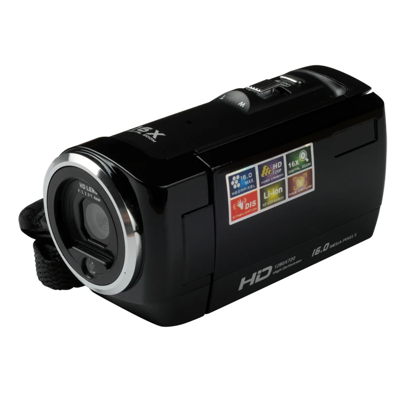 HDV 107 HD 720 P Цифровая камера 2 7 дюймов TFT lcd экран профессиональная видеокамера 16X