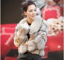 Free shipping Genuine real natural Fox Fur Coat women’s fashional Jacket winter warm luxury fox fur waistcoats custom plus size