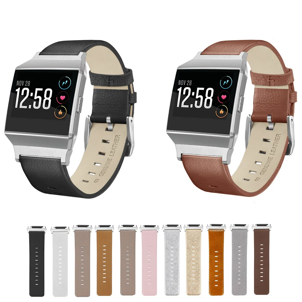 

Genuine Leather watchband For Fitbit Ionic Band watch Strap smartwatch Bracelet Replacement Wristband wrist belt high quality