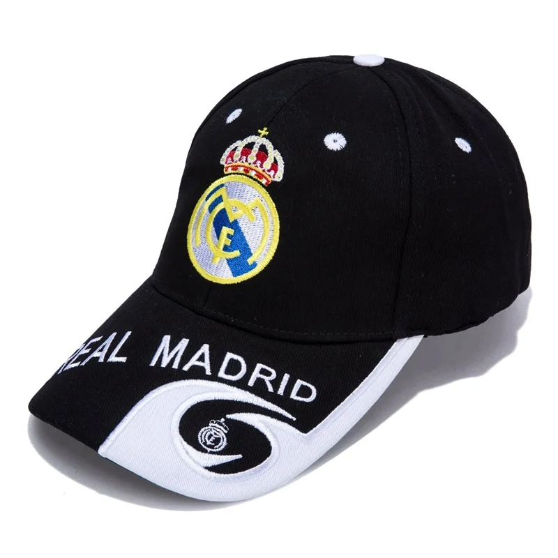 

Real Madrid Black/White F.C Embroidered Outdooors Adjustable Men's Baseball Cap For Soccer Fans