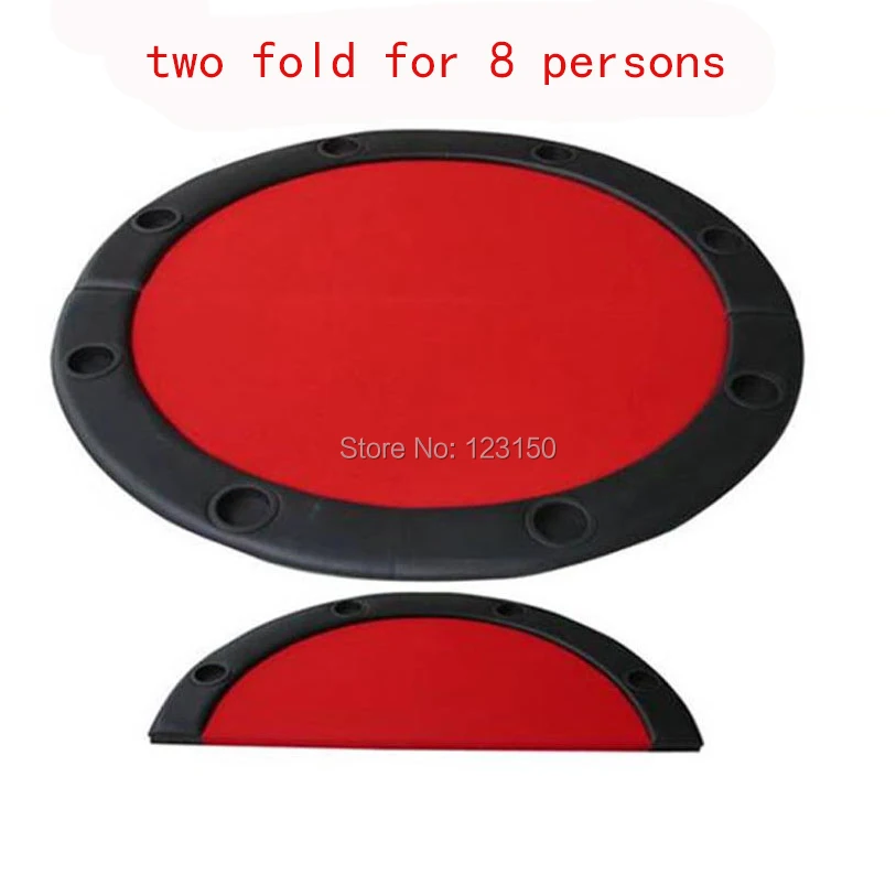 

RT-002 Poker Table Top, Texas Holdem Tabletop, Foldable Gambling Tabletop, Two fold, Diameter 120cm
