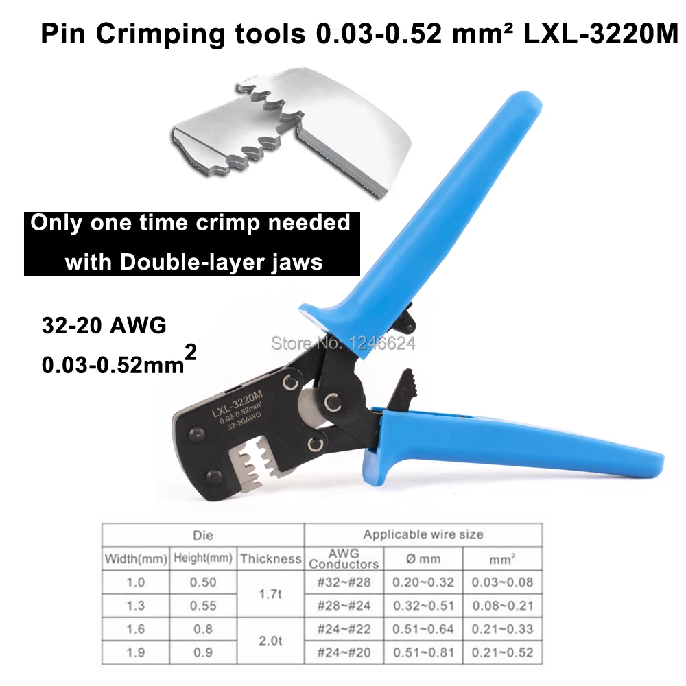Провода щипцы LXL-3220M Микро разъем контактный обжимной инструмент трещотки щипцы для D-Sub, открытый баррель костюмы Molex, JST, JAE, TYCO-E