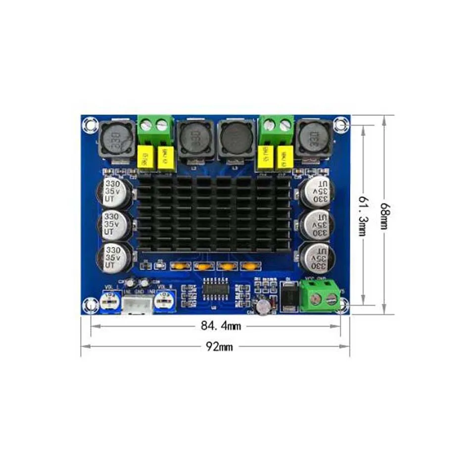 Lusya TPA3116D2 двухканальный стерео цифровой аудио усилитель мощности плата HiFi мощность 120 Вт* 2 DC 24 В XH-M543 C3-002