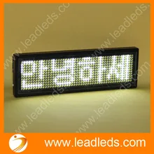 Акция 44x11 точек белый цвет Led имя доска/значок знак, перезаряжаемая деловая визитная карточка светодиодный ярлык для сообщений