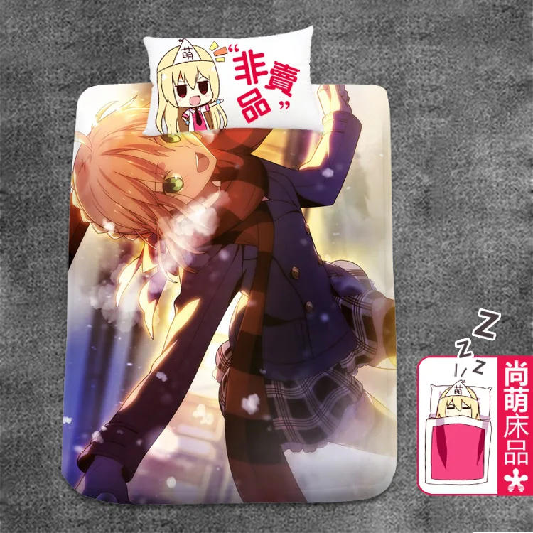 

Anime Cartoon Fate Stay Night Natural Wool Cloth With Soft Nap flat sheet bed sheet top sheet 150*200cm