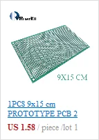 20 шт 5x7 4x6 3x7 2x8 см двухсторонний медный Прототип pcb универсальная плата стекловолокна доска для Arduino