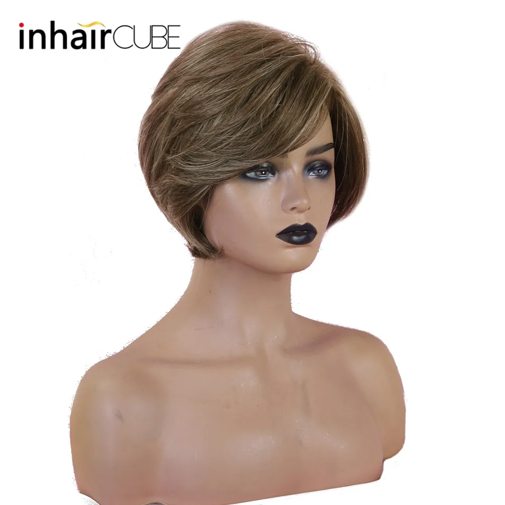INHAIRCUBE 10 &quotженские парики 50% человеческие волосы синтетические смешанные цвета