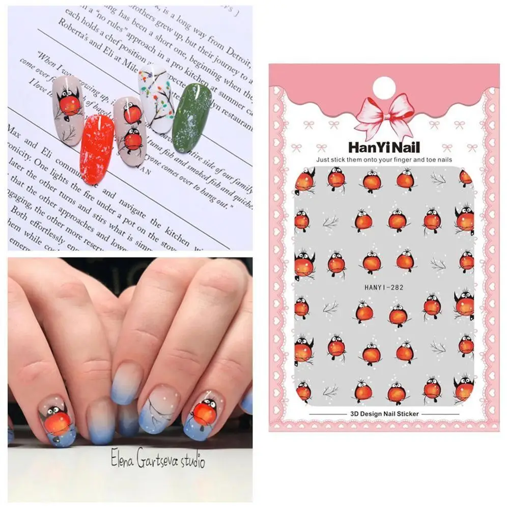 Наклейки на ногти Мультяшные наклейки для ногтей переводные наклейки с водой Декоративные наклейки для маникюра летучая Птица Дизайн ногтей