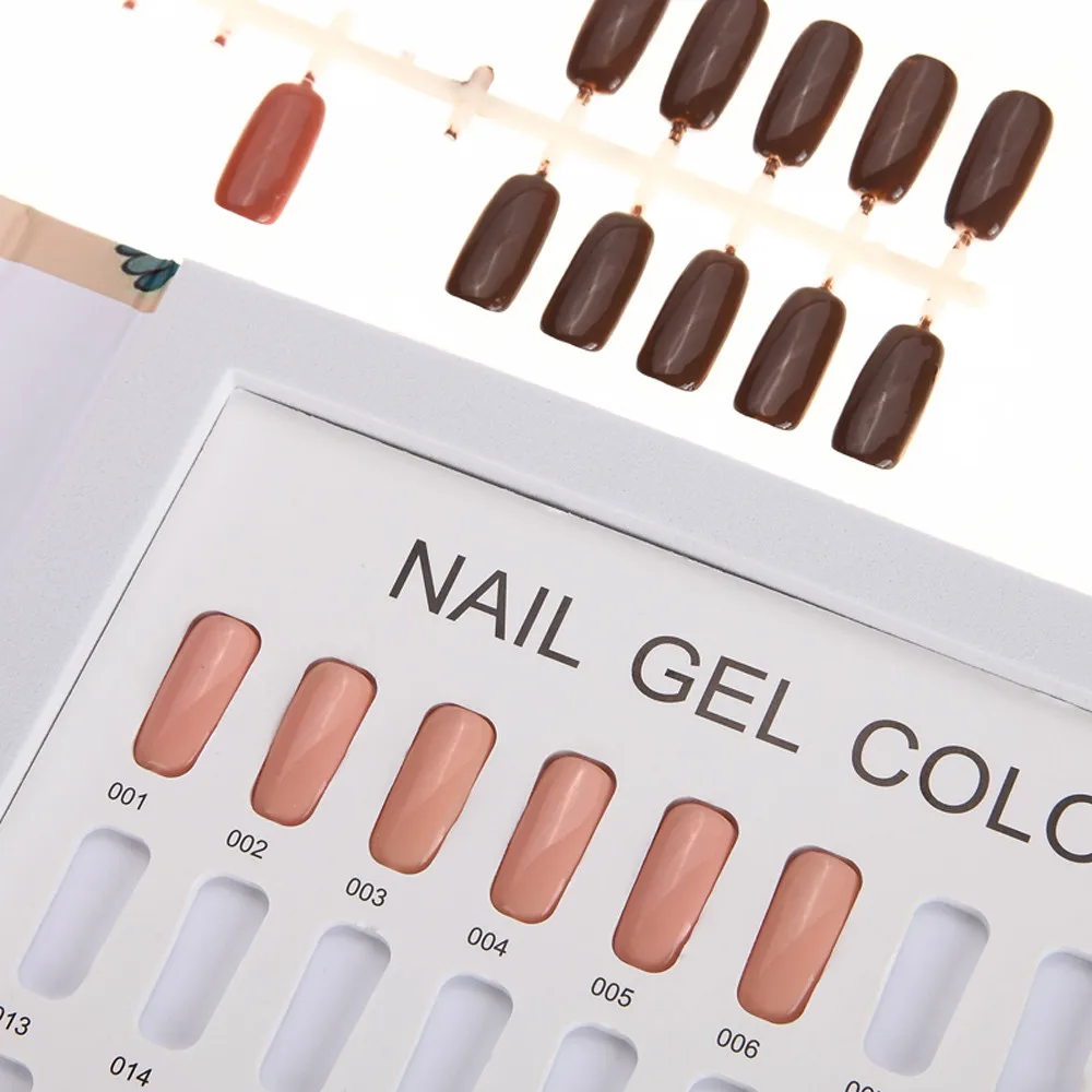 120 Color Model Nail Gel Polish Color Display Box Book Dedicated White Nail Gel Polish Display Card Chart with Tips 10