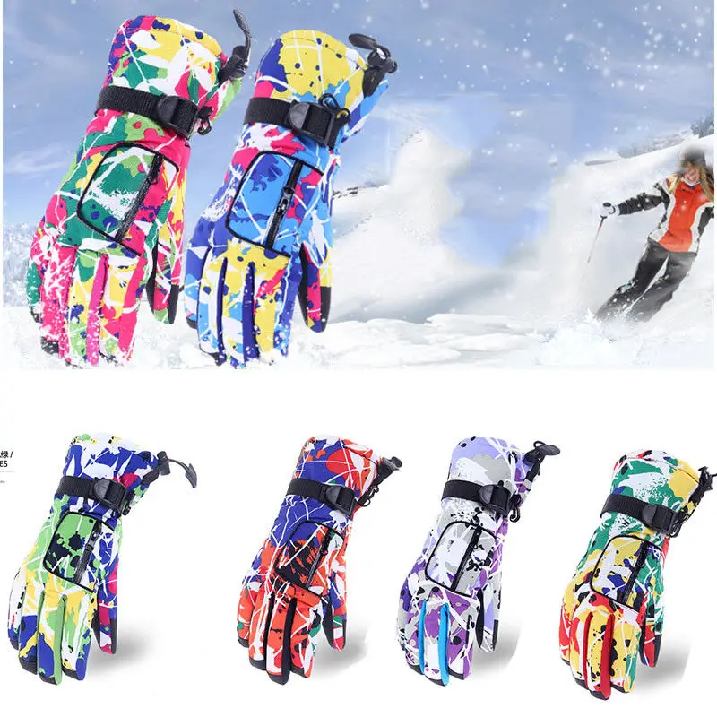 Уличные 1 пара Сноуборд Зимние водонепроницаемые женские теплые лыжные перчатки спортивные