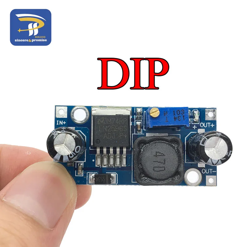 Погружения 1 шт. DC-DC понижающий преобразователь понижающий модуль LM2596 тока выходной ток 1,25 V-30 V - Цвет: DIP