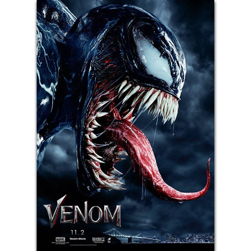 MQ3799 Venom 2018 Tom Hardy Marvel Horror Movie Japanese Film Custom