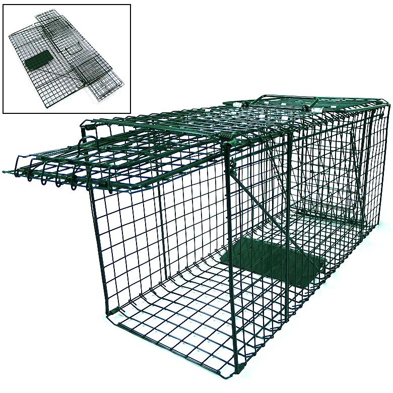 Live Pet Animal Trap& Racoon Rabbit Cat Dog Traps Steel Cage 26"LX9
