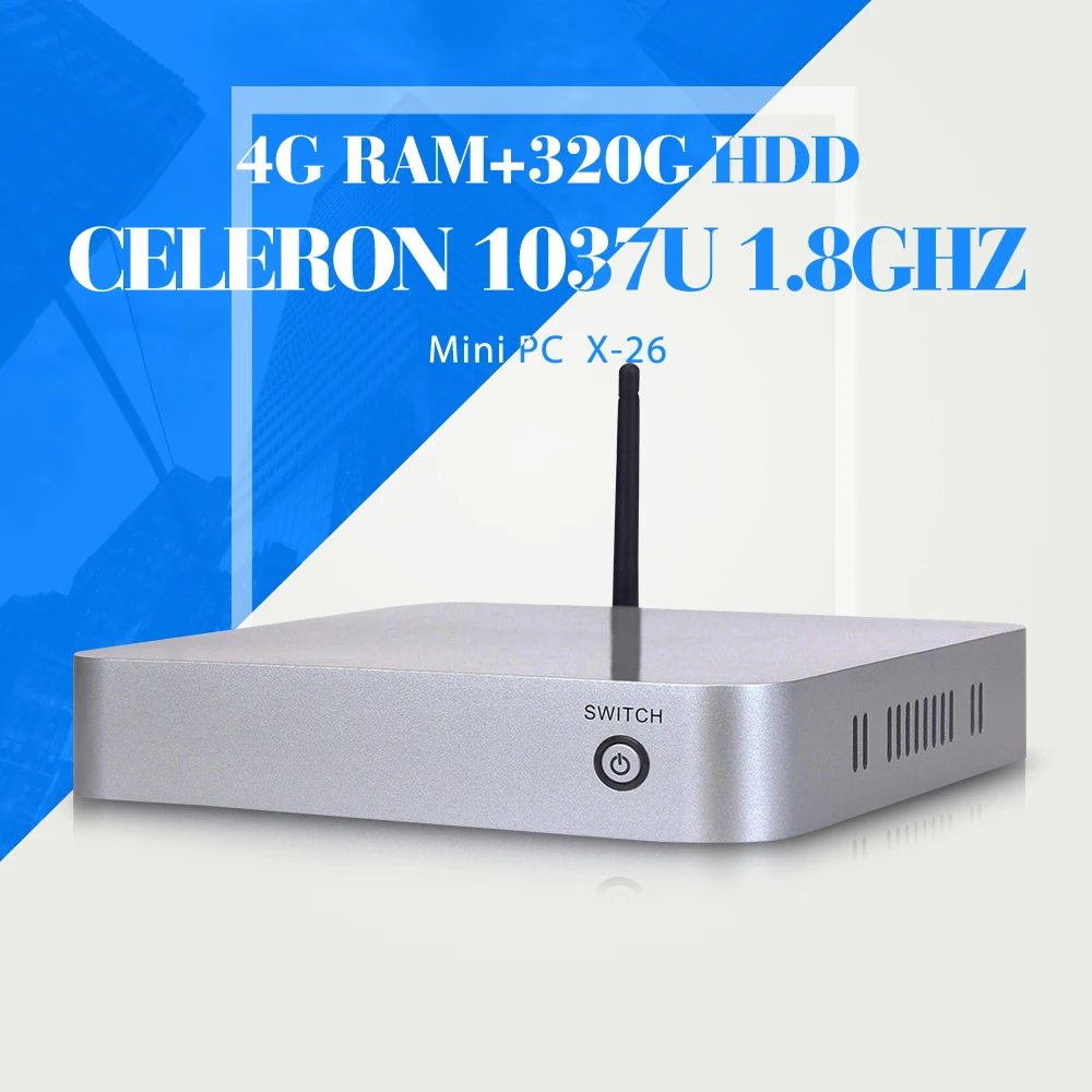 latest desktop computers no noise, less heat X-26 C1037U 4G RAM 320G HDD thin client terminal support wireless keyboard