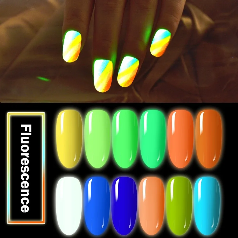 Beautybigbang Neon Nail Gel Polish Fluorescent Color Nail Art Gel Polish Poly Gel Noctilucent Vernis Ongle Glow In Dark Nail Gel