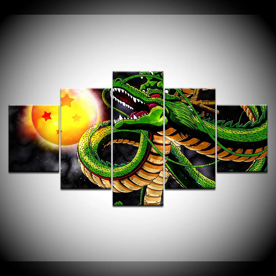 Dragon Ball Z Shenron 5 Panels Canvas Wall Art Wallpapers Modern Dragon Ball Z Shenron 5 Panels Canvas Wall Art Wallpapers Modern