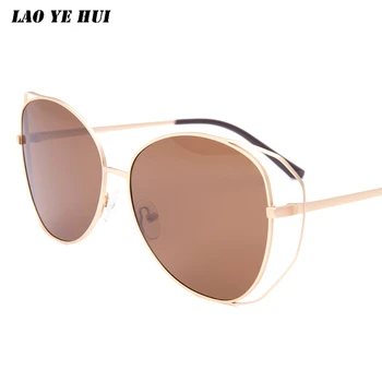 

2020 New Fashion Sunglasses Women Luxury Cat eye Brand Design Mirror Rose New Gold Vintage Fashion sunglasses lady Eyewear