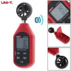 UNI-T UT363BT ветер Скорость цифровой измеритель Bluetooth карман Размеры Анемометр измерение термометр Мини Ветер метр Анемометр