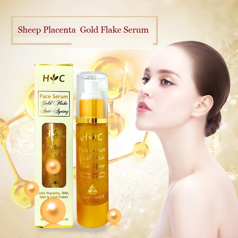  Sheep Placenta Anti Ageing Gold Flake moisturising Face Serum (1)