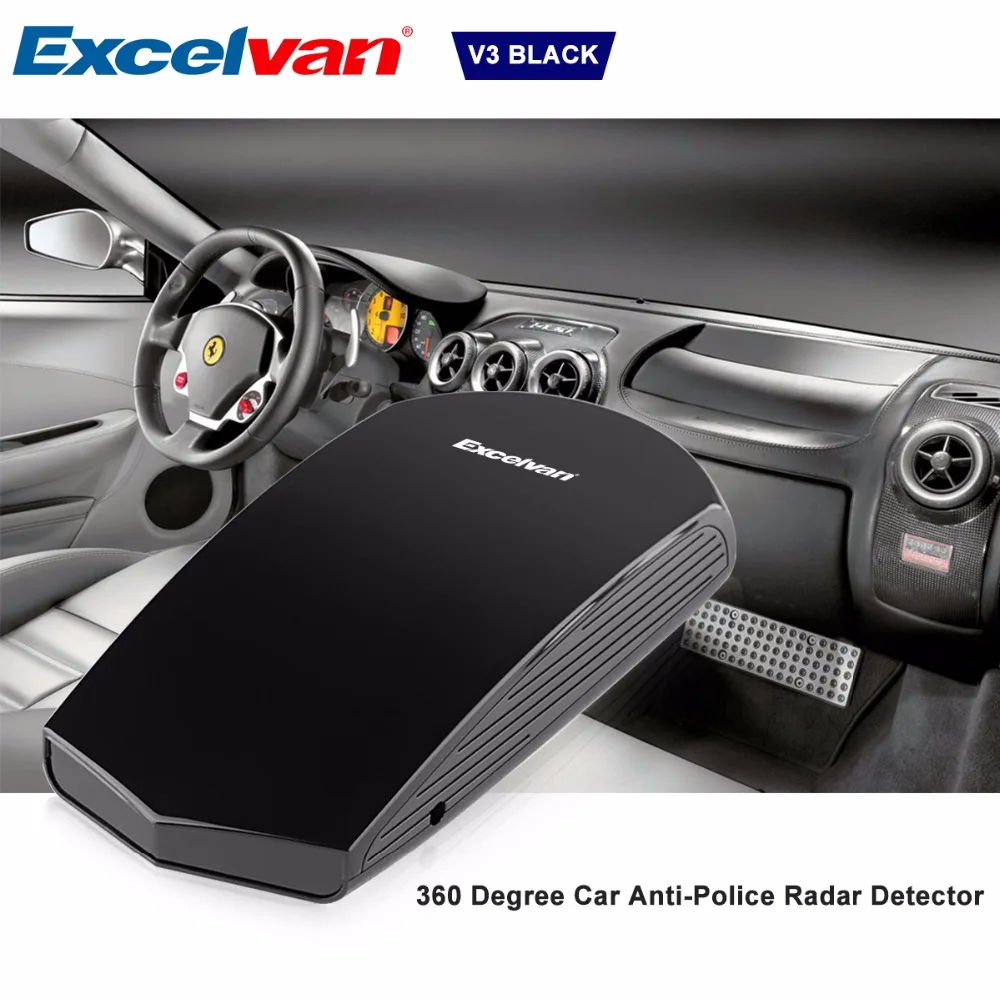imágenes para Excelvan V3 Detector de Radar de 16 Bandas Pantalla LED 360 Grados Anti Radar Detector Ruso e Inglés de Voz Control de Velocidad Del Vehículo imágenes para Excelvan V3 Detector de Radar de 16 Bandas Pantalla LED 360 Grados Anti Radar Detector Ruso e Inglés de Voz Control de Velocidad Del Vehículo