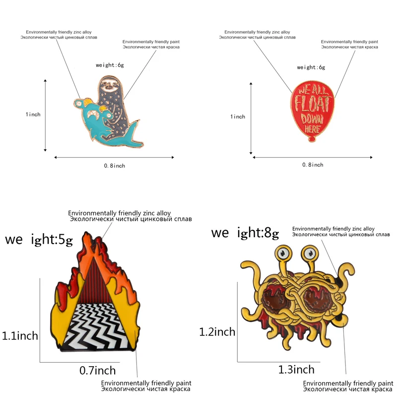Эмалированная булавка коллекция Butt сердце Ленивец шар художника автомобиль инопланетянин Cuterus Твин Пикс Pastafarianism брошь значок броши и булавки