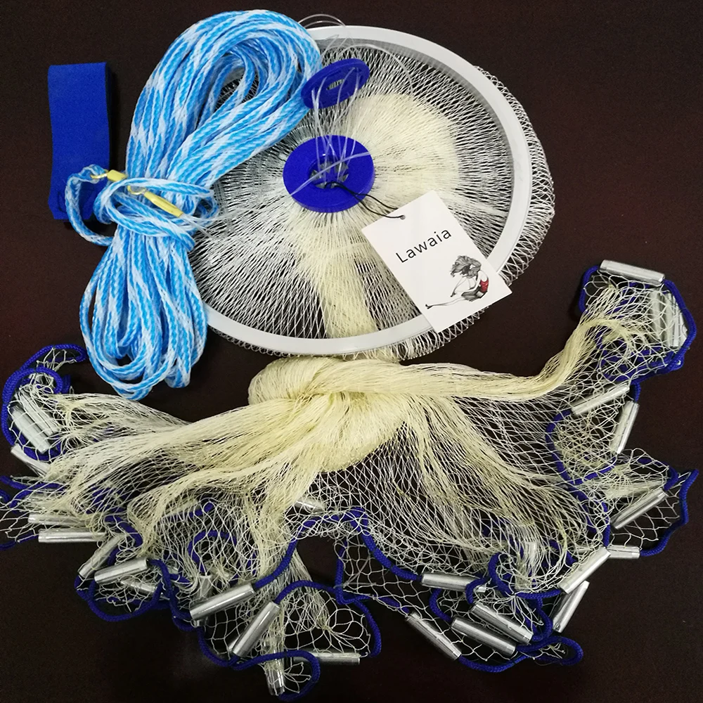 Lawaia Cast Nets for Fishing Diameter 2.4 7.2M Fishing Nets Hand Cast