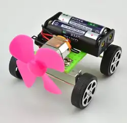 DIY ветер Powered мини-автомобиль для научных экспериментальных материалов модели сборки развивающие игрушки
