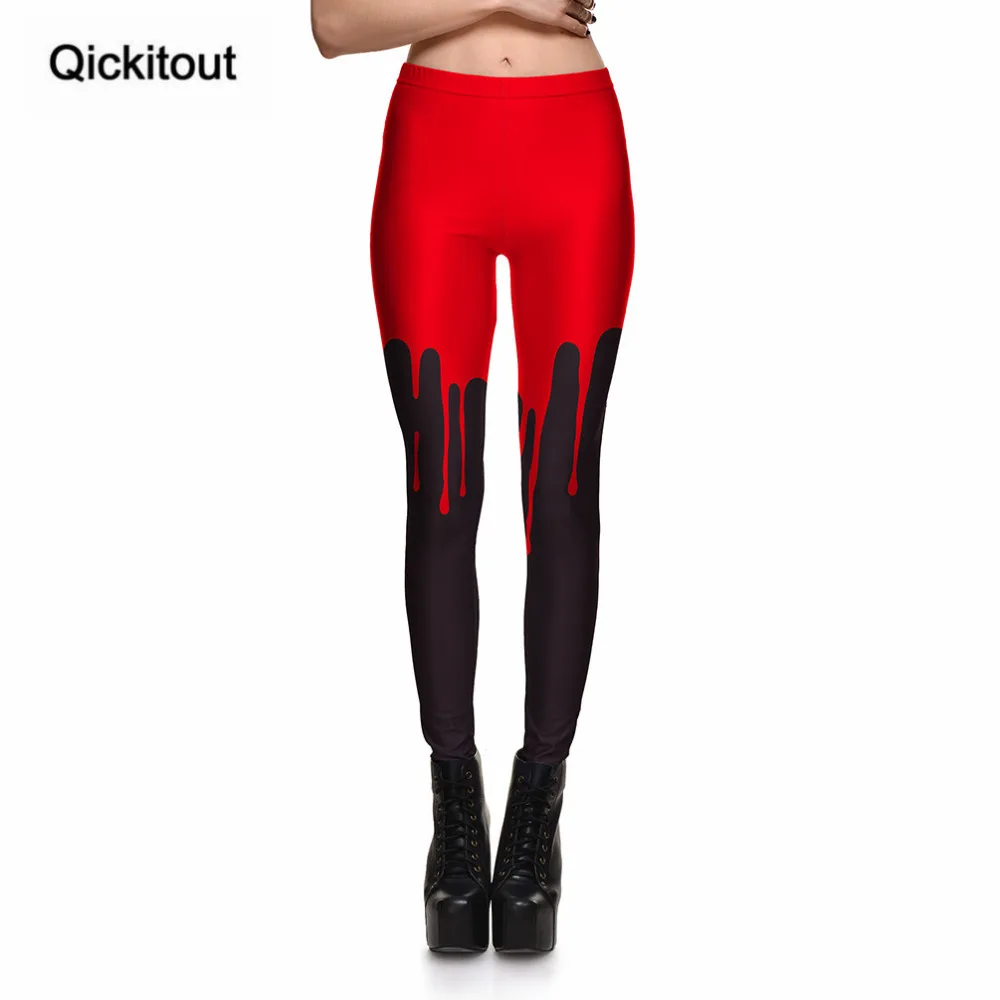 

Qickitout Leggings Hot Product New Women's Red&black Simple&Elegant Universe Leggings Digital Print Pants Trousers Stretch Pants
