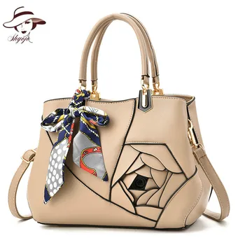 

Hot Sale Fashion Flower Women Handbag Luxury Soft Leather Lady Crossbody Bags Casual Clutch Messenger Bag Female Shoulder Bags