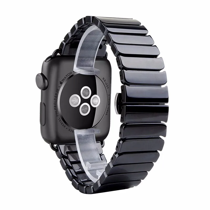 Заводской керамический ремешок для Apple Watch, ремешок серии 5, 4, 3, 2, 1, 38, 42 мм, 40 мм, 44 мм, ремешок с бабочкой для браслета iwatch