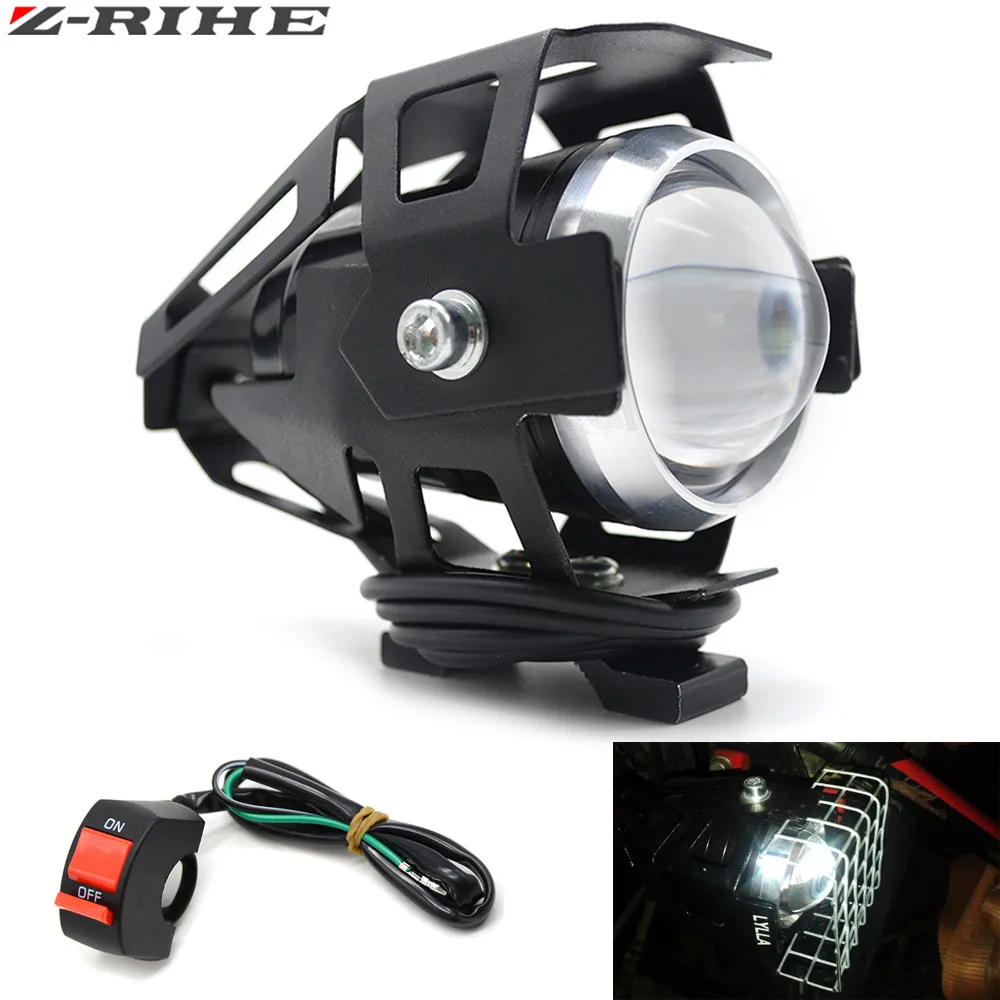 

Universal 1 PCS 125W Motorcycle LED Headlight 3000LMW chip U5 Motorbike Driving Spotlight Street Moto Fog Spot Head Light Lamp