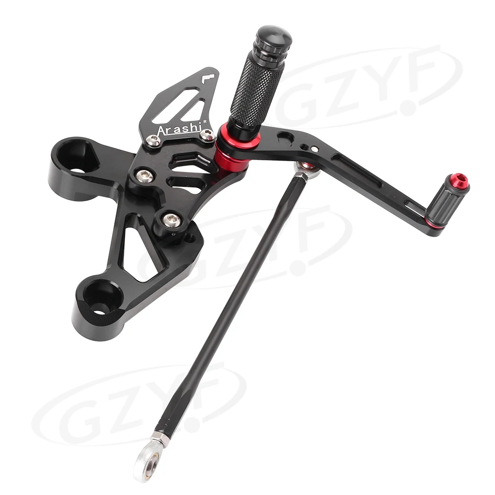 CNC Adjustable Motorcycle Rearset Rear Set Footpegs Footrest For Ymaha MT-09 FZ-09 / MT09 FZ09 2014 2015 2016 2017