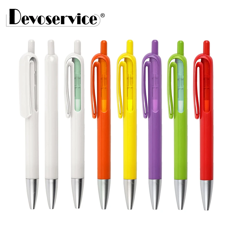 

Color Large Refill Ballpoint Pen Plastic Ball Pens Office Cute School Pen Supplies Stationery Fine Point 1.0mm Blue/Black Ink