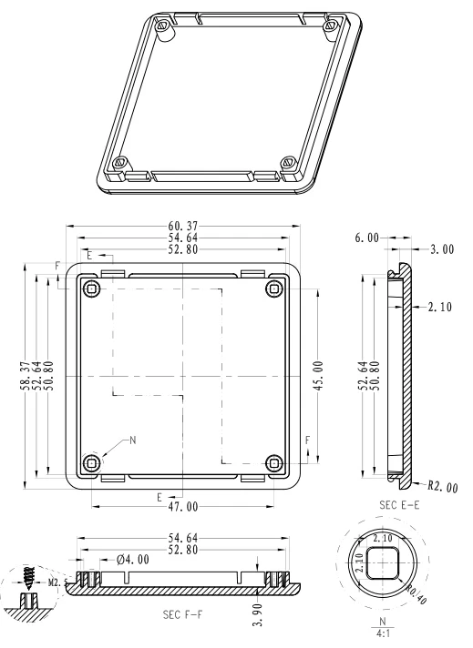 plastic enclosure for electronics control box szomk diy enclosure junction box plastic housing small abs instrument enclosure distribution box black plastic box enclosure electronics case  (1).jpg