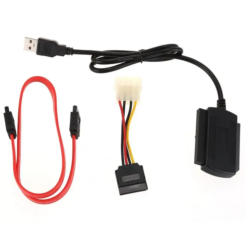 3 в 1 USB 2 0 для SATA IDE 5 HD HDD жесткий диск кабель конвертер пластиковый адаптер |