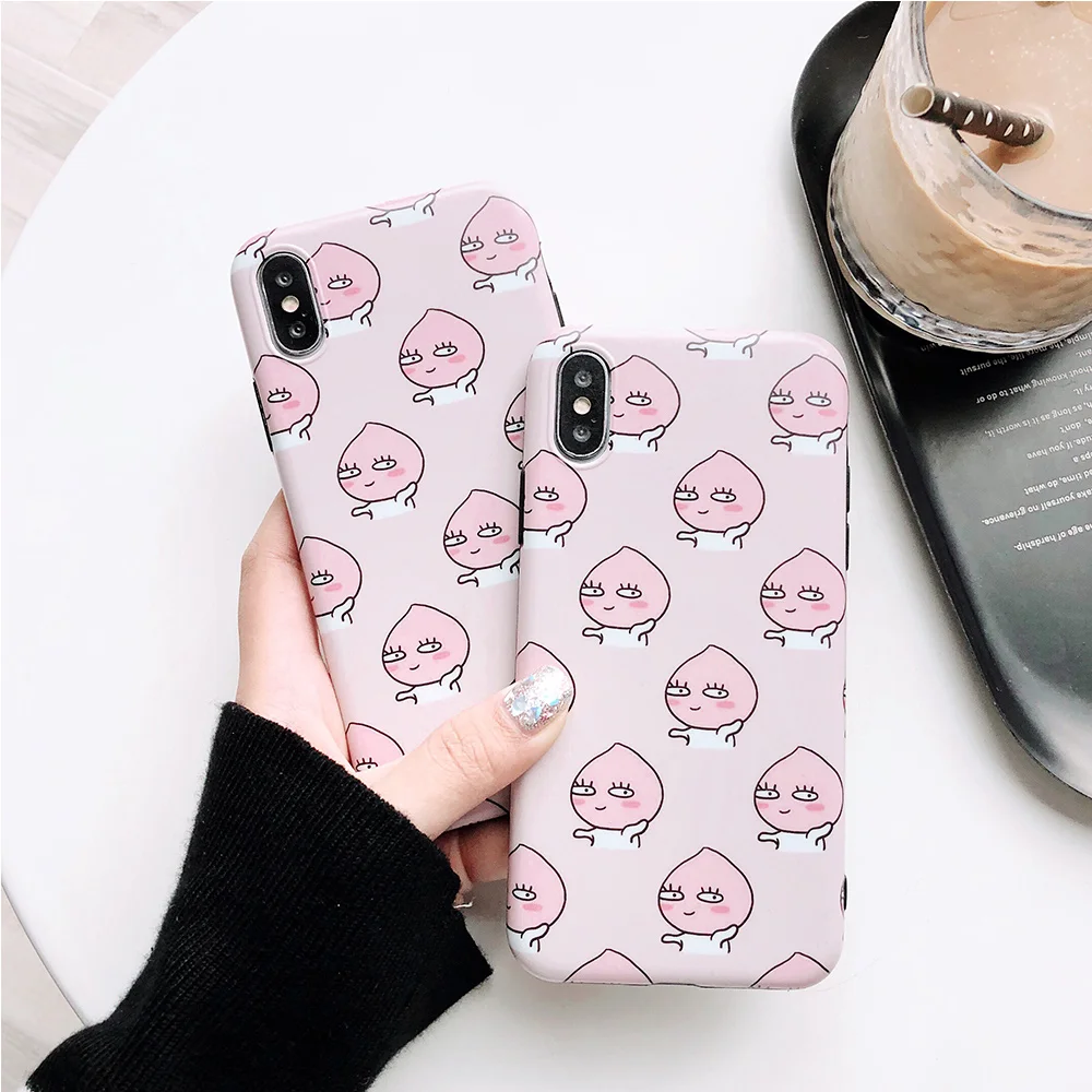 Fart персиковый чехол для телефона iPhone XS MAX XR X мягкий матовый из ТПУ 8 7 Plus 6 s IMD