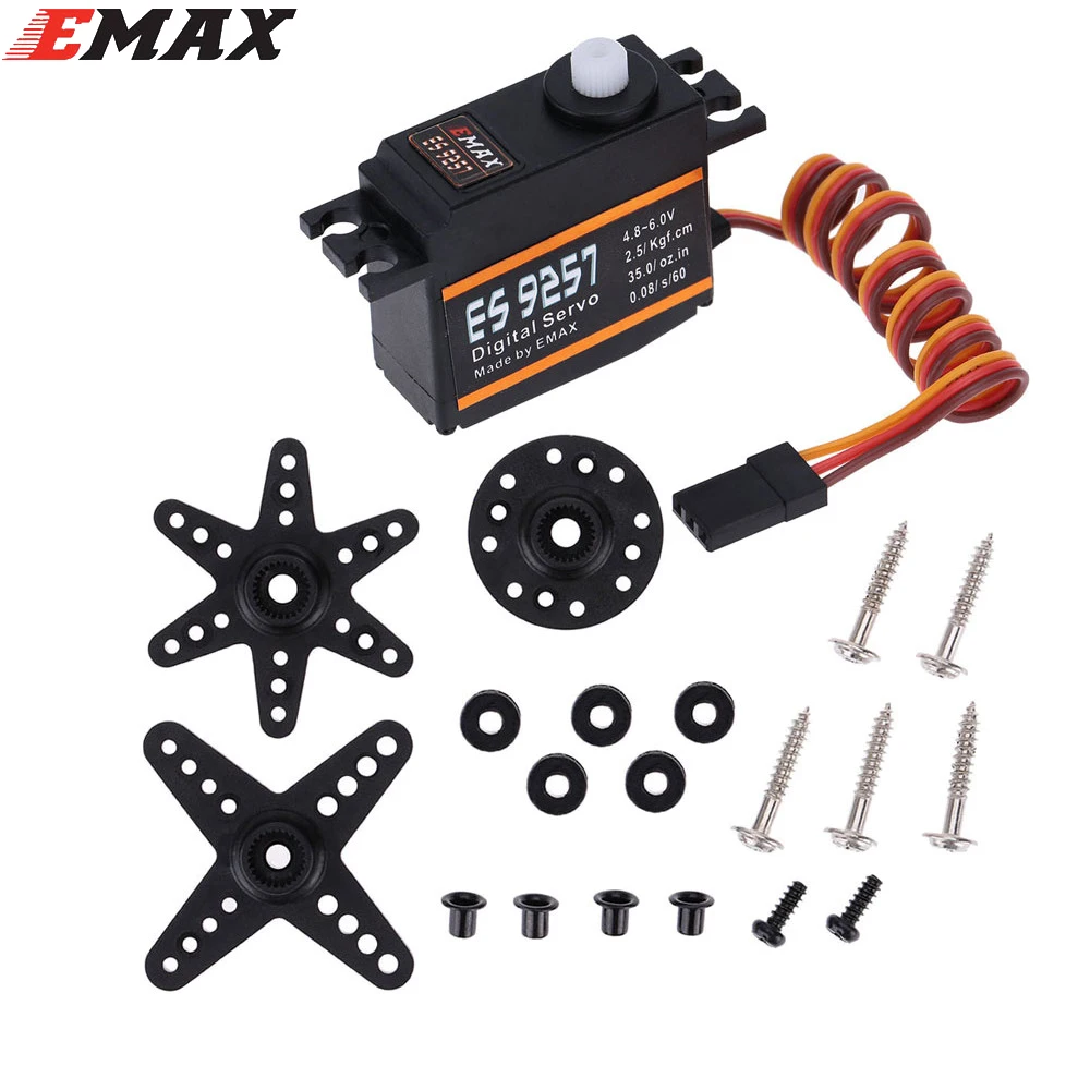 

1pcs EMAX ES9257 Plastic Digital Bearing Micro Tail Servo for RC Align Trex 450 Helicopter