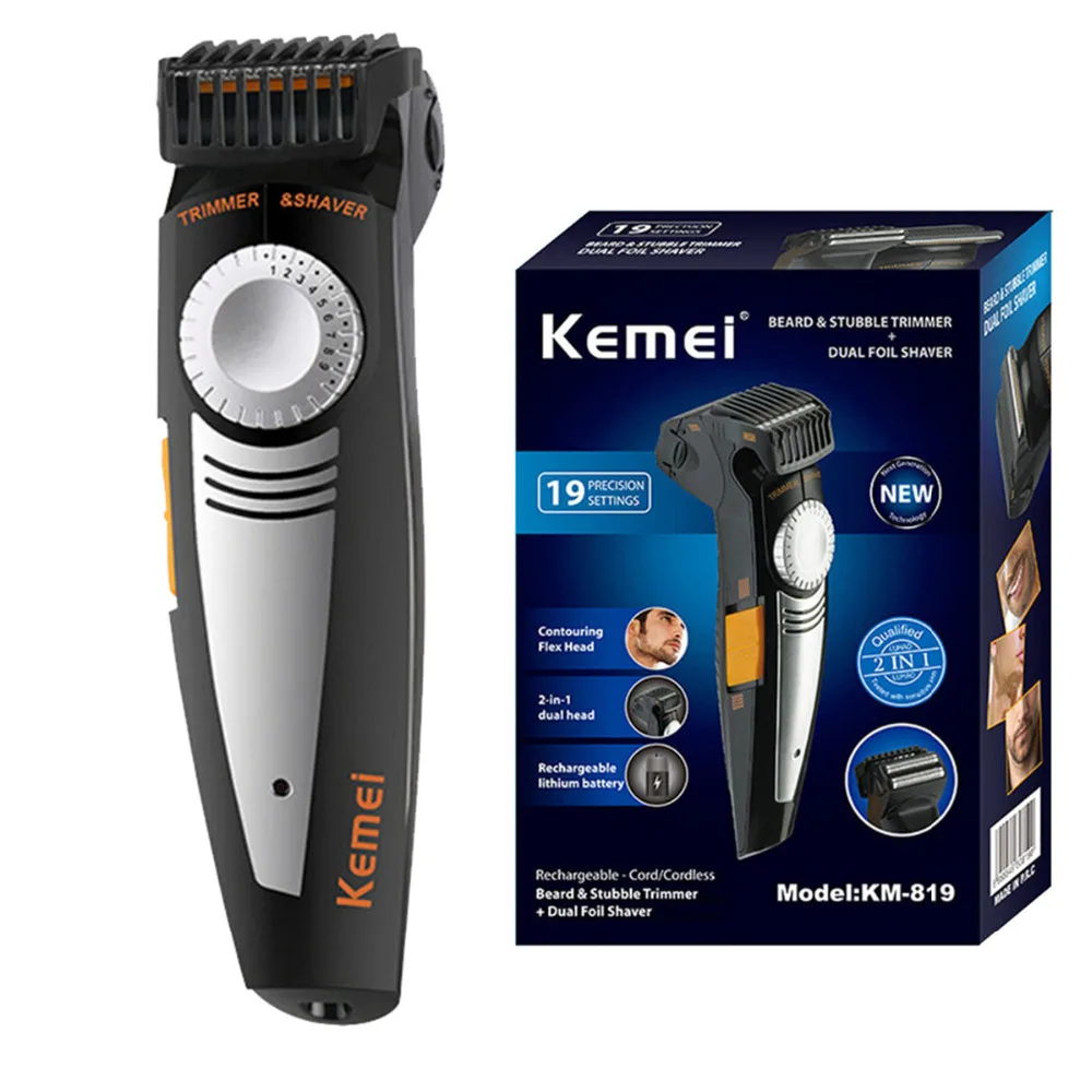 

Kemei Fast Charging Hair Trimmer Professional Clipper For Men EU Plug Hair Machine Adjustable Hair Cutter KM-819 Razor