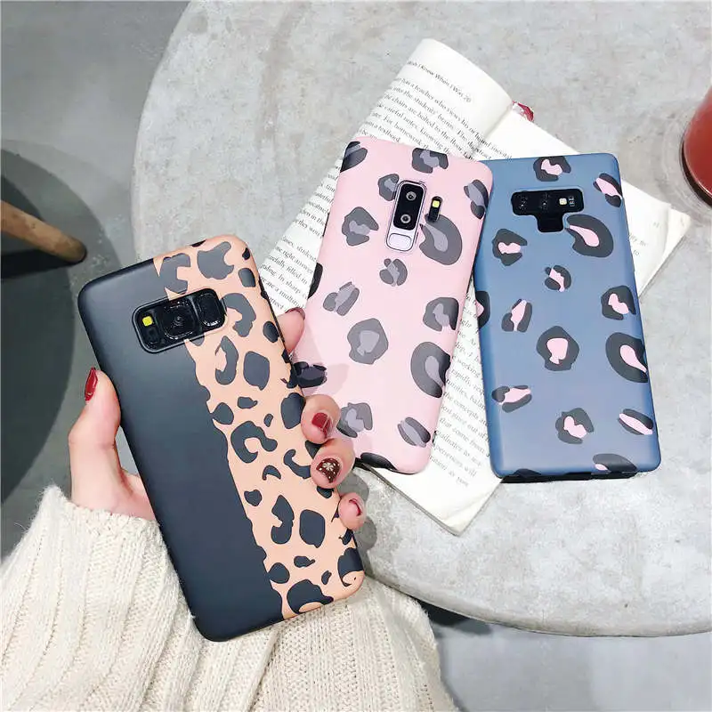 

Fashion Colorful Leopard Print Case For Samsung Galaxy S8 S9 S10 Plus S10E Cover For Samsung Note 8 S9 Note 9 S7 Edge Soft Cases