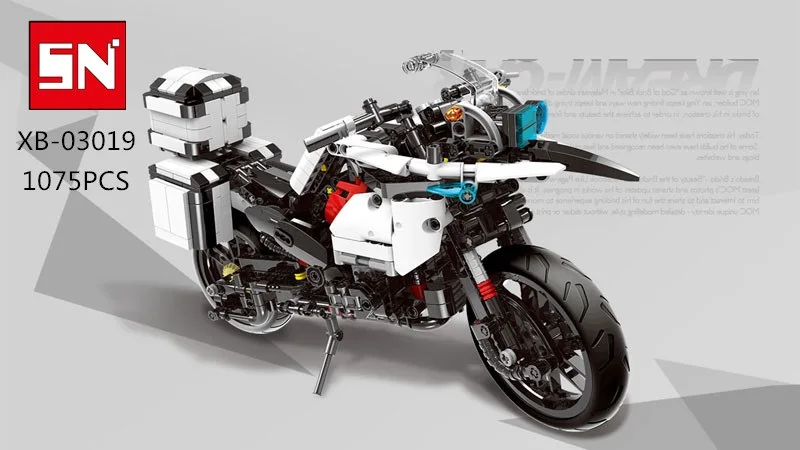 

XB-03019 1075Pcs Genuine Creative Movie Series Patrol motorcycle children Educational Building Blocks Bricks Toy