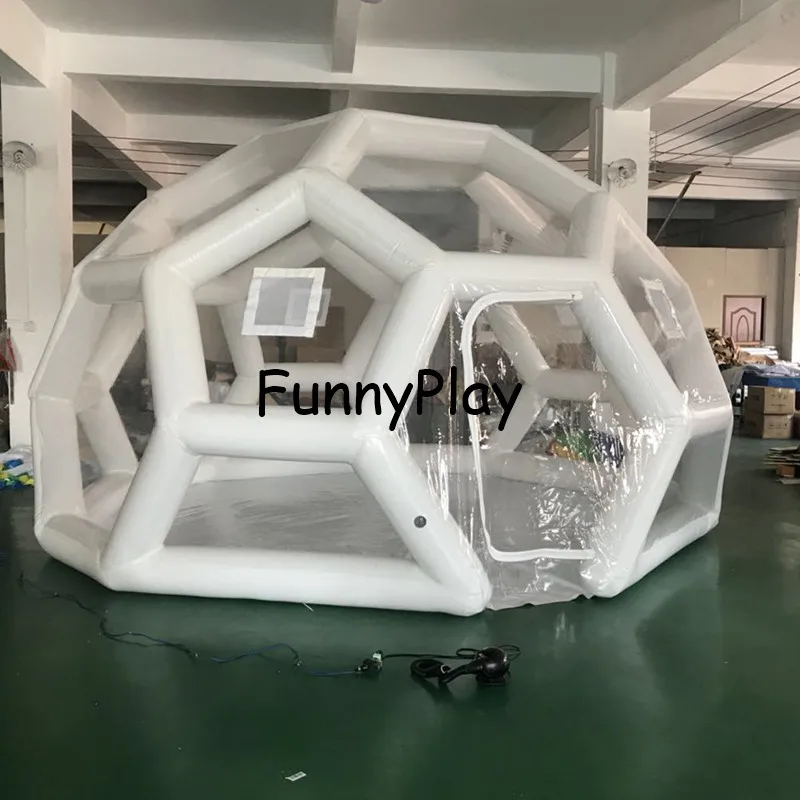 Прозрачная надувная палатка купольная для кемпинга luna туристическое шоу пляжный