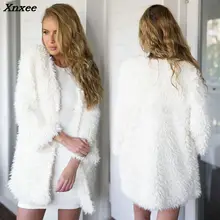 2020 new Winter Autumn Women's Clothes Fluffy Shaggy Faux Fur Cardigan Whit Color Slim Long Warm Outwears Sweaters Xnxee 2020 new Winter Autumn Women's Clothes Fluffy Shaggy Faux Fur Cardigan Whit Color Slim Long Warm Outwears Sweaters Xnxee