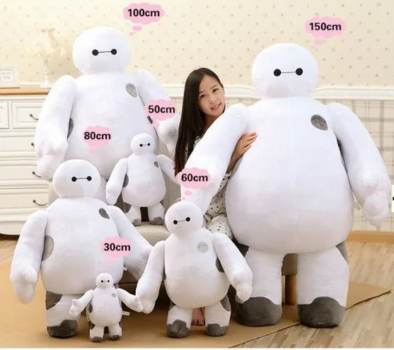 2016 New Big Hero 6 Baymax Plush Doll Toy Robot 18-40cm Wholesale 