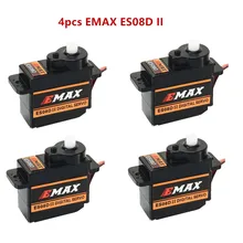 4 шт./партия EMAX ES08DII 9g пластиковый цифровой микро сервопривод для радиоуправляемого вертолета самолета радиоуправляемого квадрокоптера робота