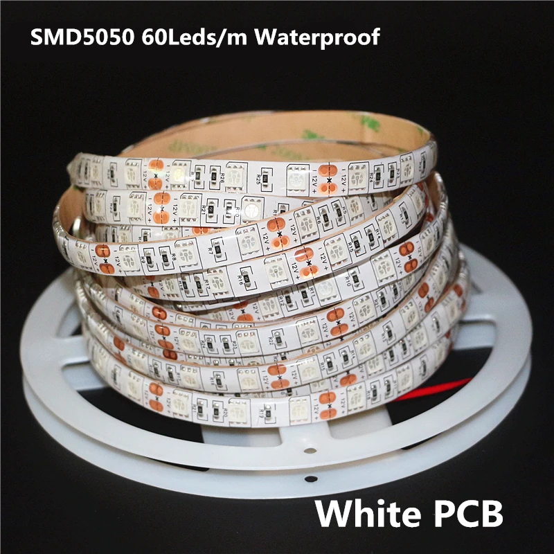 Белый/Черный PCB 5050 SMD УФ Светодиодные ленты УФ ночного Рыбалка Lights ультрафиолетовой 395-405nm LED Blacklight Водонепроницаемый лодка полосы лампа