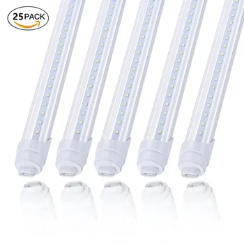 

Stock In US! 8 Foot LED Tube T8 F96 8FT 45W R17D base Replace HO Fluorescent Lamp light Bulb Clear Cover Milky Cover Shop Light