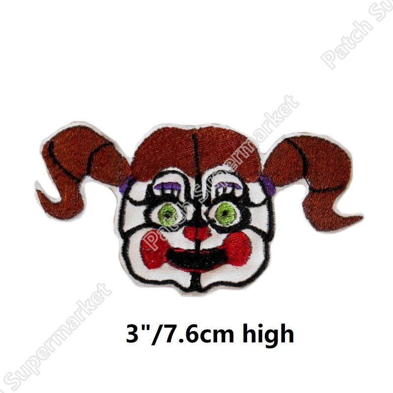 

FIVE NIGHTS AT FREDDY'S Circus Baby FNAF EMBROIDERED PATCHES For clothing backpack birthday party favor cosplay costume